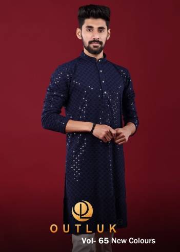 Outluk Vol 65 Designer Partywear Mens Wear Kurta Pajama Collection